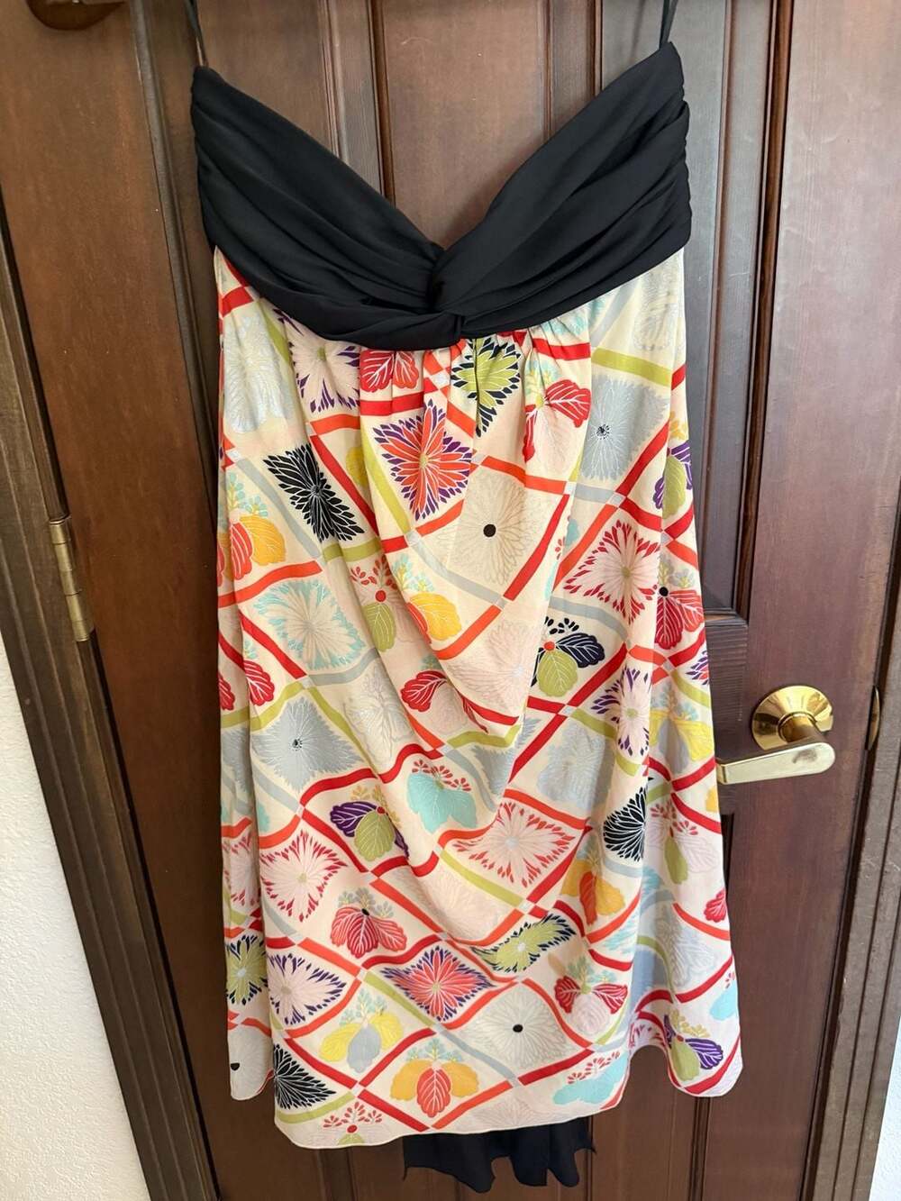 Trina Turk Size 6 Silk Blend Floral Print Strapless Dress
